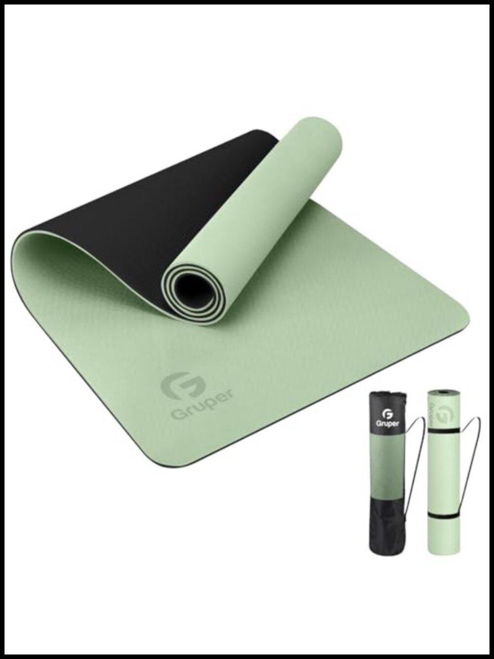Eco Friendly Non Slip Yoga Mat Double Layer Anti Tear with Carry Strap